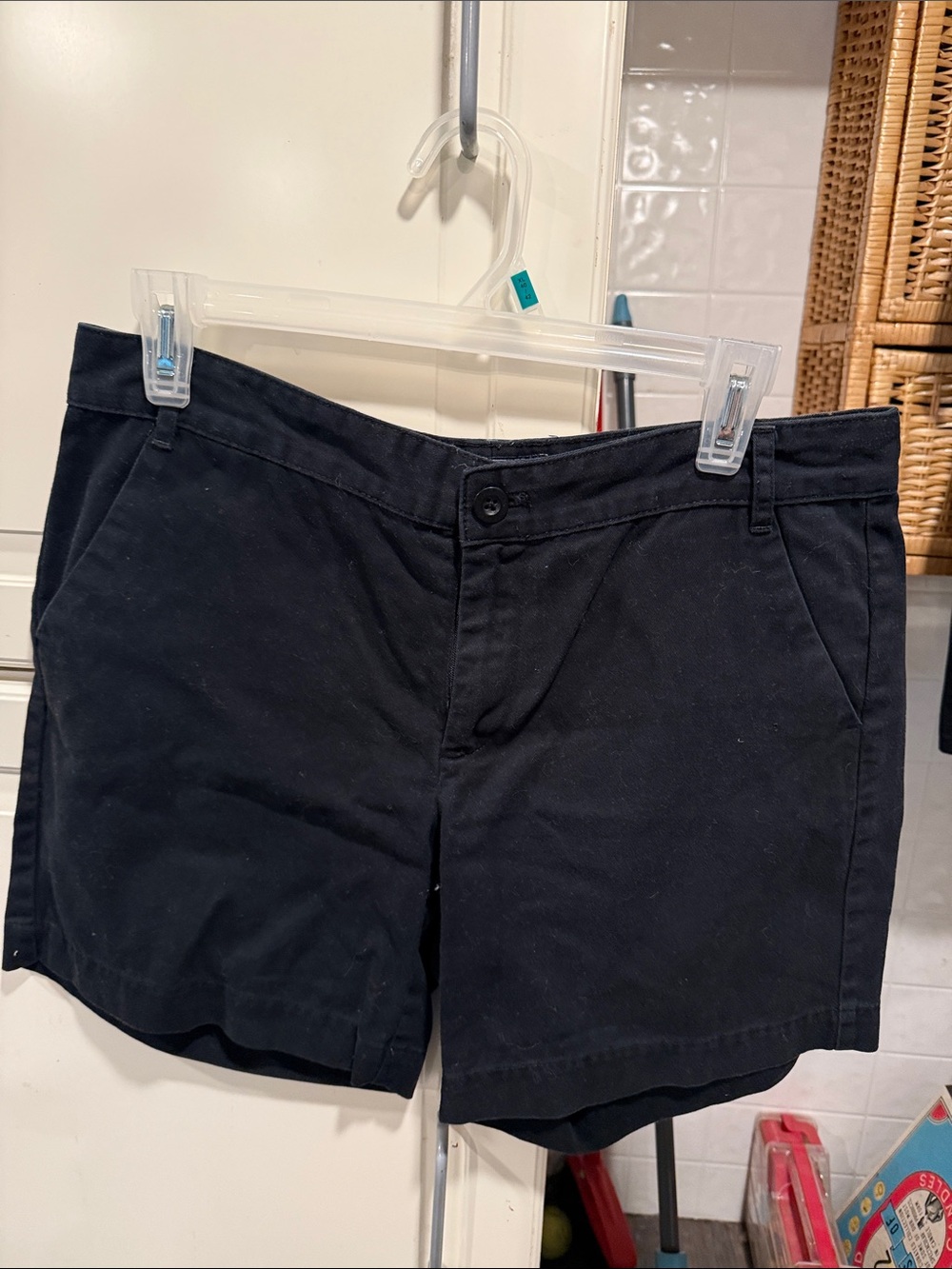American living Classic Black Cotton Shorts size 6 7:28